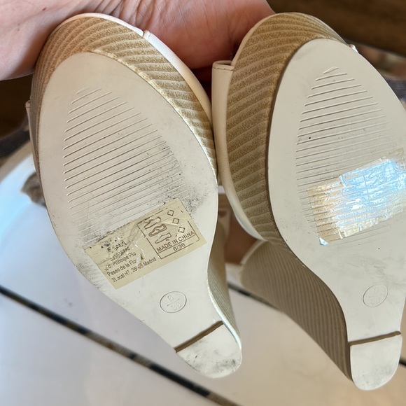 A.CO white wedge shoes size 6/36 - Picture 6 of 8